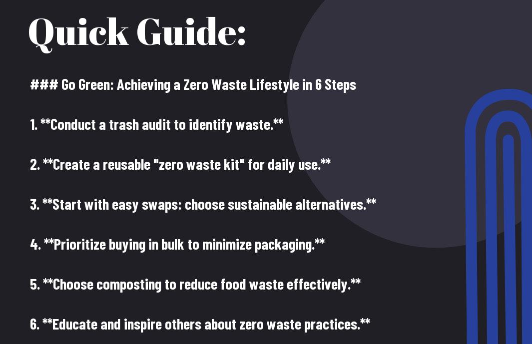 Go Green: The Complete Step-by-Step Guide to Achieving Zero Waste Lifestyle