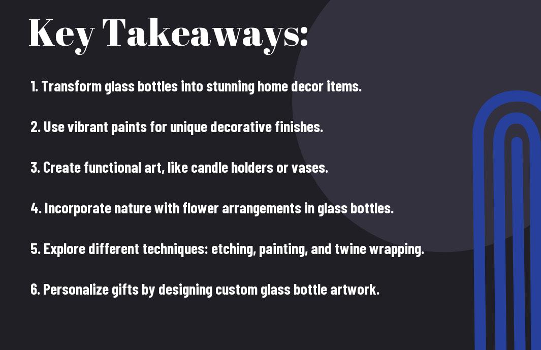 10 Eye-Catching Glass Bottle Art Ideas - Unleash Your Creativity With Upcycled Crafts